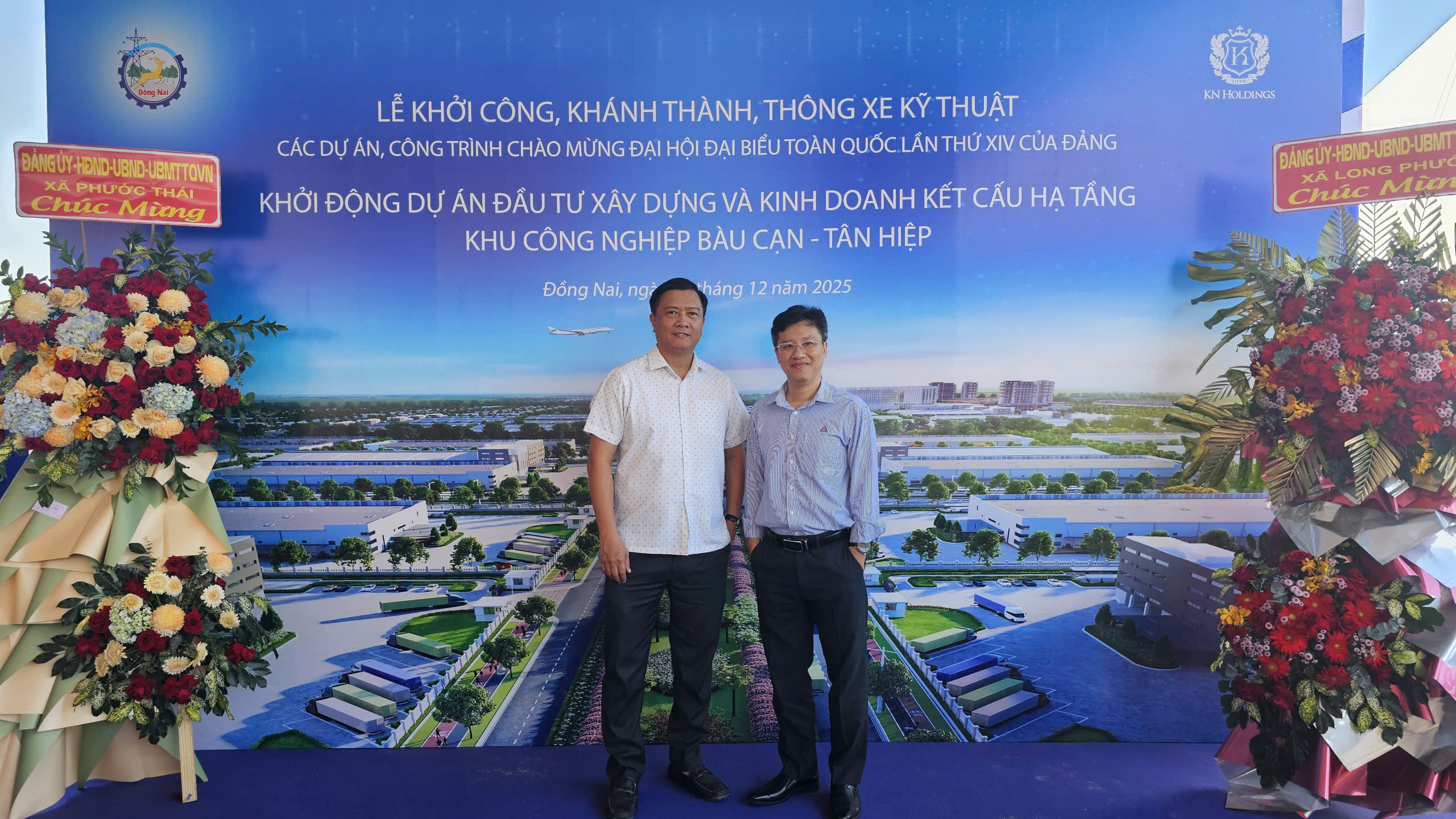 LỄ KHỞI ĐỘNG DỰ ÁN ĐẦU TƯ XÂY DỰNG VÀ KINH DOANH KẾT CẤU HẠ TẦNG KHU CÔNG NGHIỆP BÀU CẠN - TÂN HIỆP