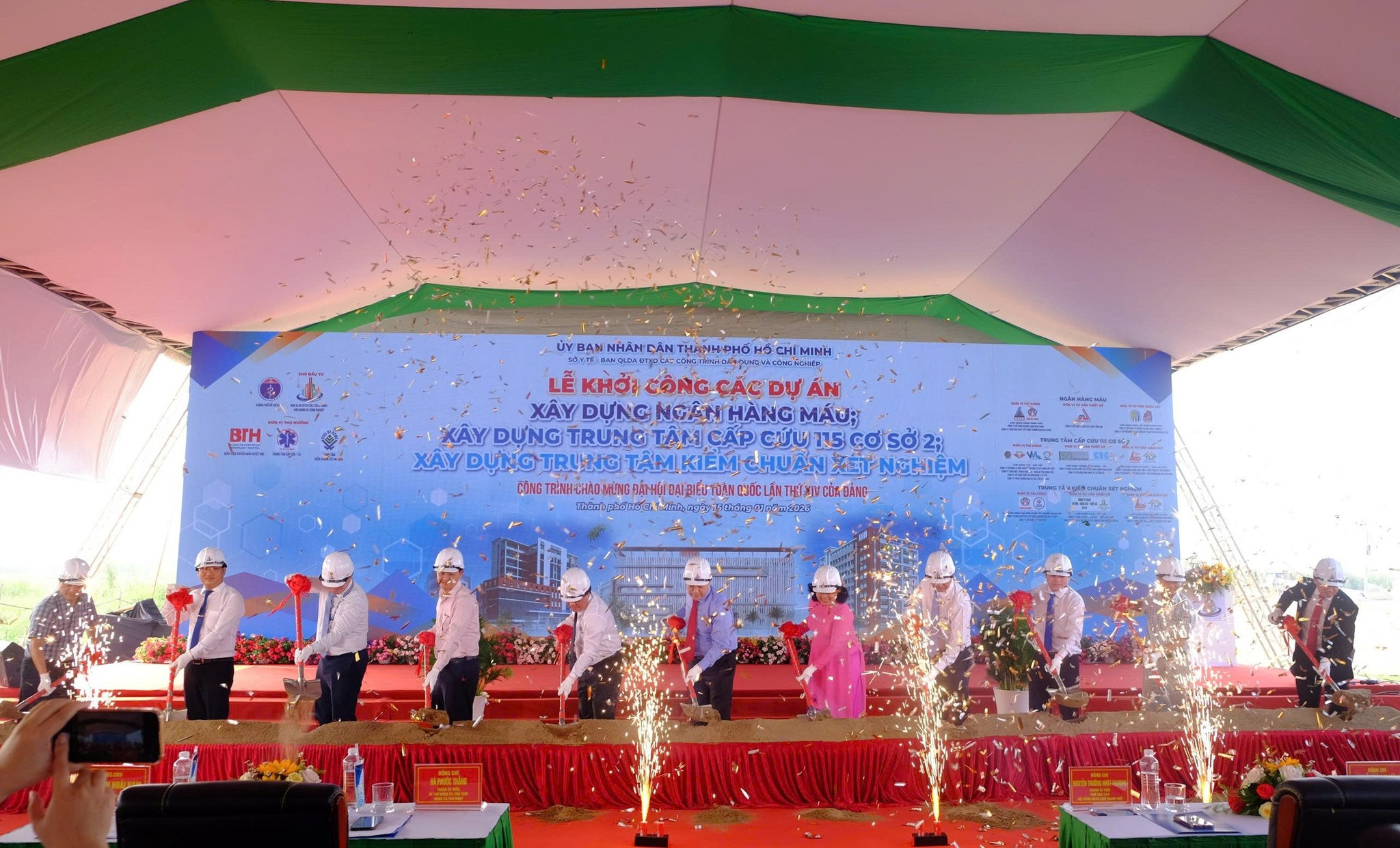 GROUNDBREAKING CEREMONY FOR THE BLOOD BANK
